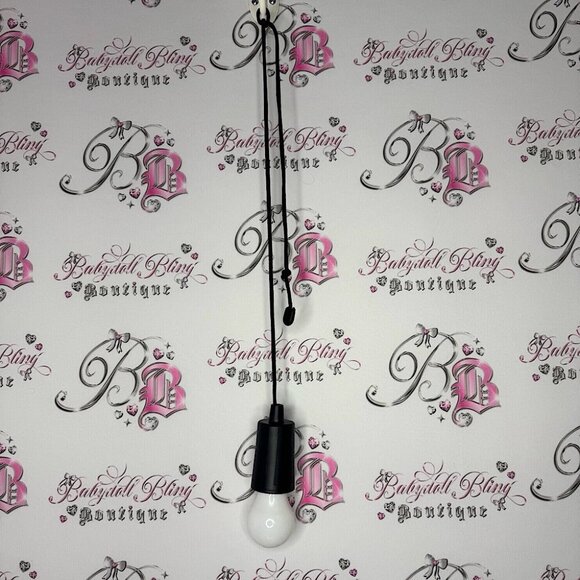 Other - Black Hanging Light Bulb Pendant battery operated light 💡 rainbow